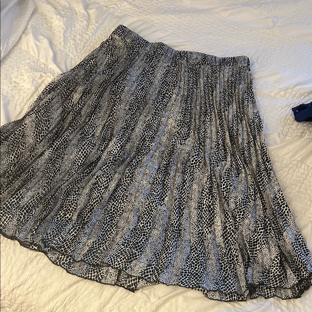 Lane Bryant Black and White A-Line Skirt
